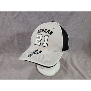 Vintage San Antonio Spurs Hat Tim Duncan 21 Drew‎ Pearson Embroidered 3D Logo